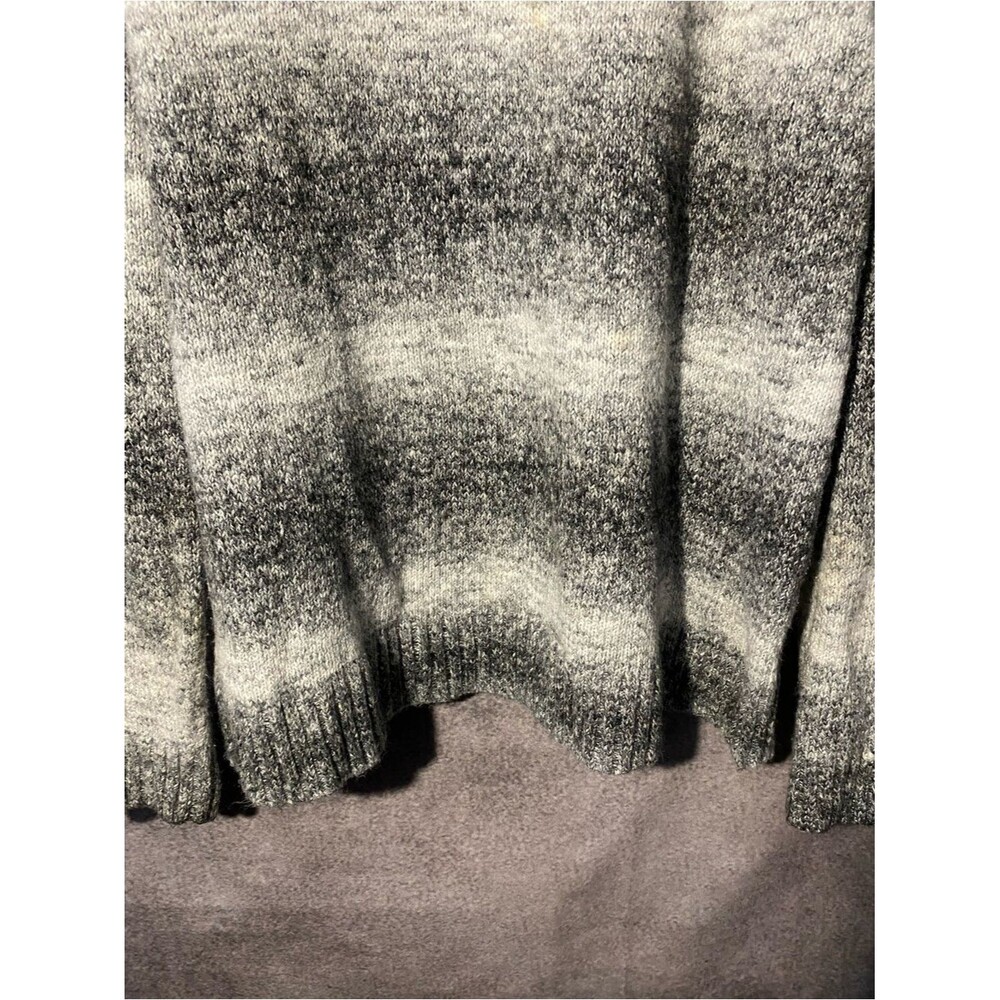 Columbia Womens XL Knit Sweater Grey Ombre Gradient Cowl Neck Pullover - Picture 2 of 10